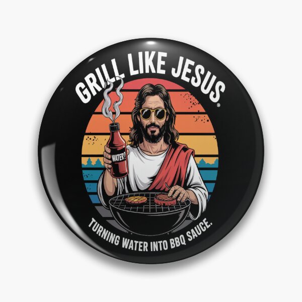Item preview, Grill Like Jesus Turning Water Into BBQ Sauce Tee designed and sold by stickercuffs.