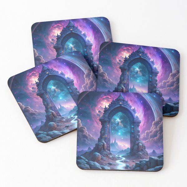 Item preview, Galactic Portal Fantasy Landscape – Magical Cosmic Gateway designed and sold by Travelslightly.