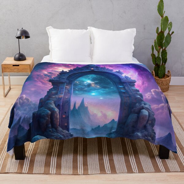 Item preview, Galactic Portal Fantasy Landscape – Magical Cosmic Gateway designed and sold by Travelslightly.