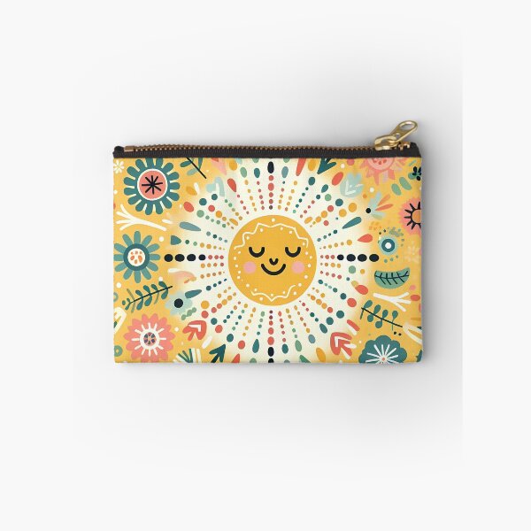 Item preview, Yellow Smiling Sun Intricate Nordic Radiance - Scandinavian Folk Art by heidiannemorris © designed and sold by FOLK ART FUSION by heidiannemorris.