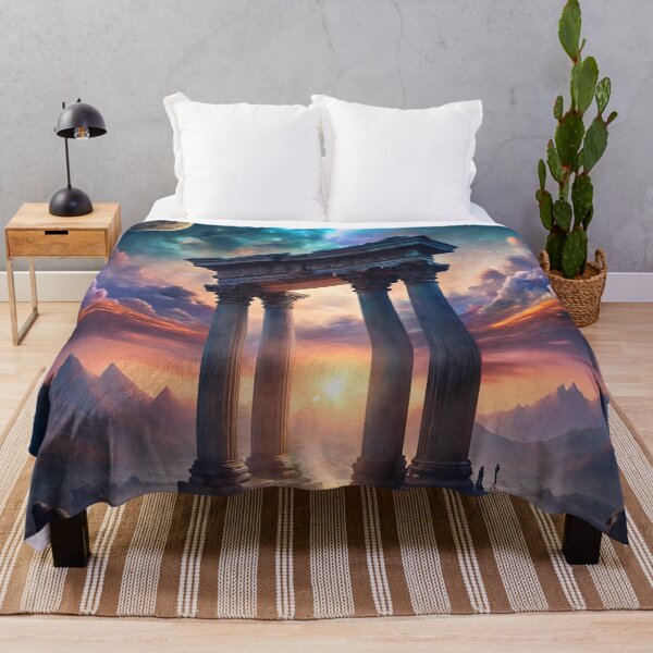 Item preview, Ancient Cosmic Temple – Fantasy Galaxy Ruins Art designed and sold by Travelslightly.