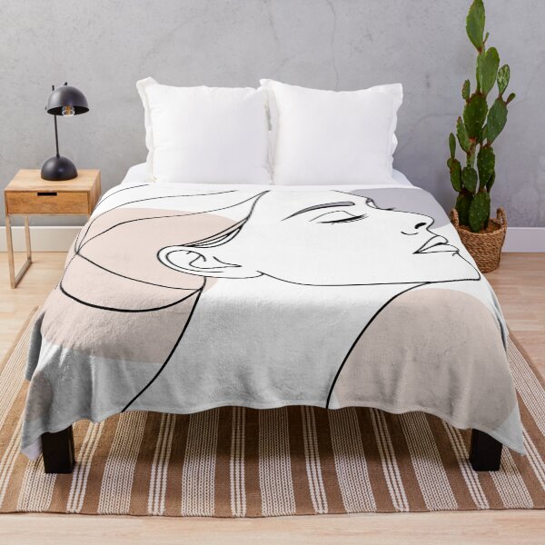 Item preview, Abstract Face Pastel Line Art designed and sold by hakobyans.