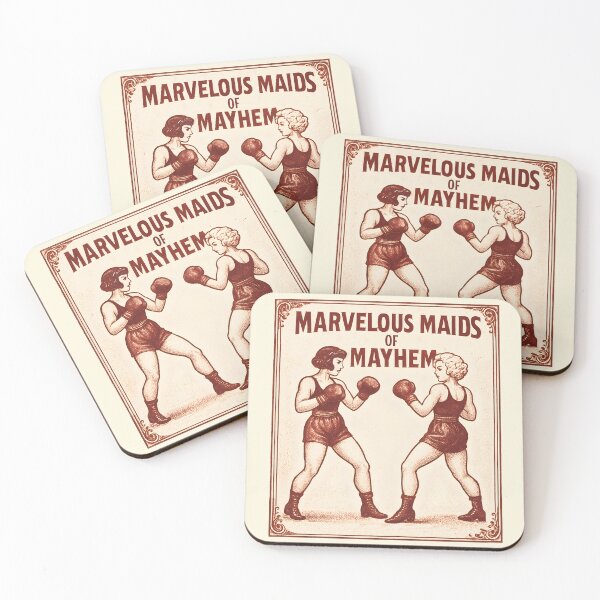 Item preview, Marvelous Maids of Mayhem - Vintage Boxing Queens designed and sold by Chilly Lizard.
