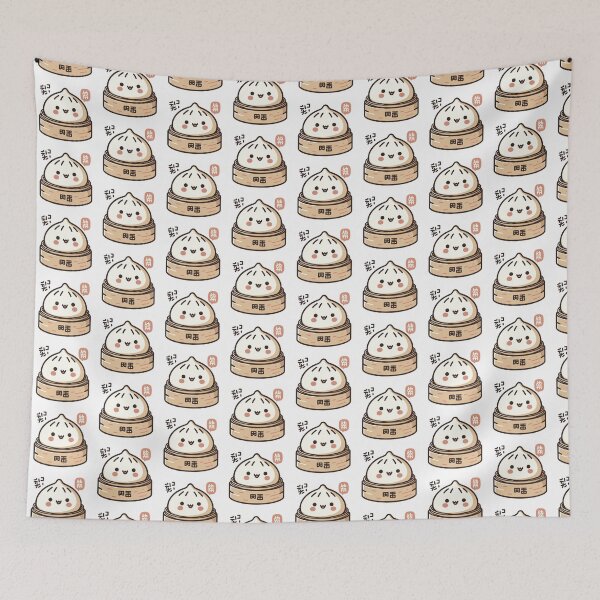Item preview, The Cutest Bao Bun – Chinese Kawaii Dumpling Cartoon Art Print designed and sold by MAGICKEY2024.