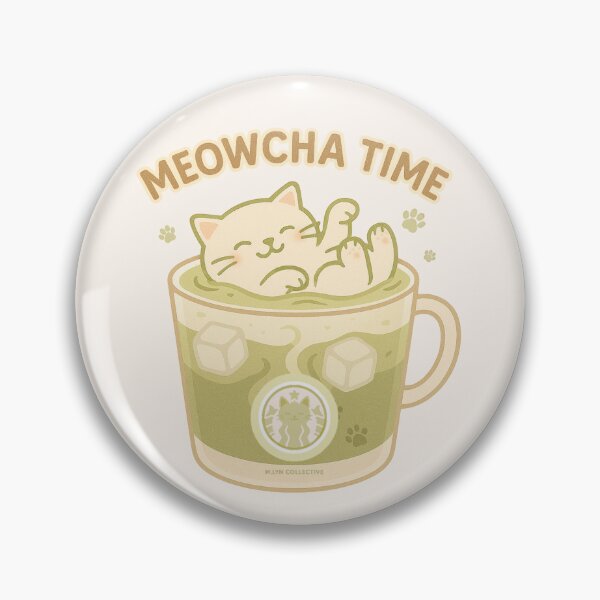 Item preview, Meowcha Time – Relaxing Cat in Iced Matcha designed and sold by MLynCollective.