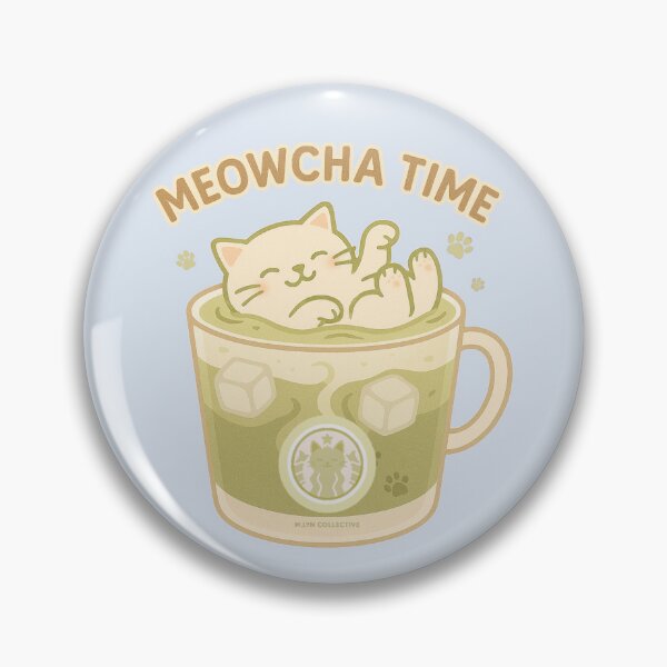 Item preview, Meowcha Time – Relaxing Cat in Iced Matcha designed and sold by MLynCollective.