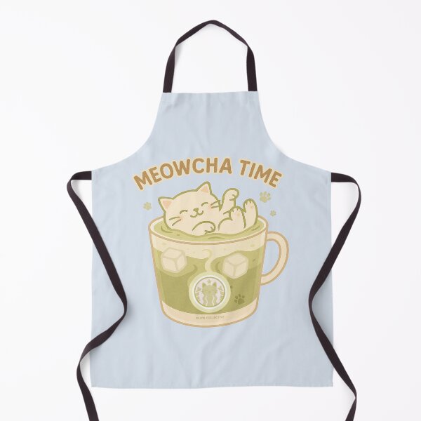 Item preview, Meowcha Time – Relaxing Cat in Iced Matcha designed and sold by MLynCollective.