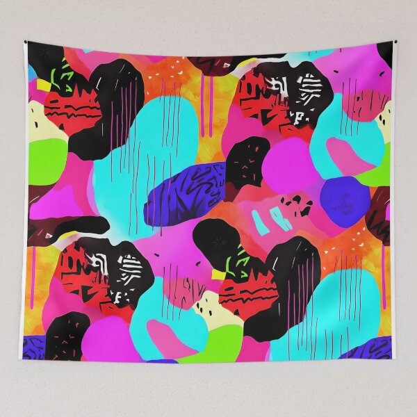Item preview, Colourful Splashes and Stripes designed and sold by DiscoMoonBoots.