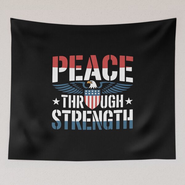 Item preview, Peace Through  - A perfect gift for patriots, veterans, and supporters of strong national defense. designed and sold by ZyziowskyArt.