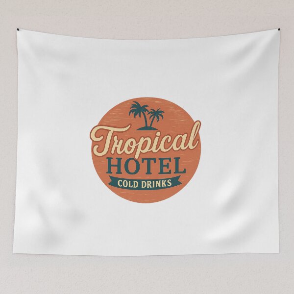 Item preview, Tropical Hotel – Vintage Palm Emblem designed and sold by Fleetwood1994.