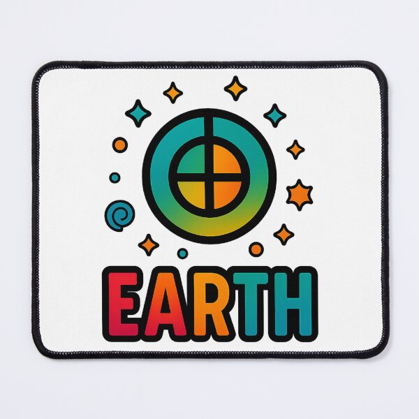 Item preview, Psychedelic Earth Symbol – Astral Series Space Art designed and sold by sifo2024.