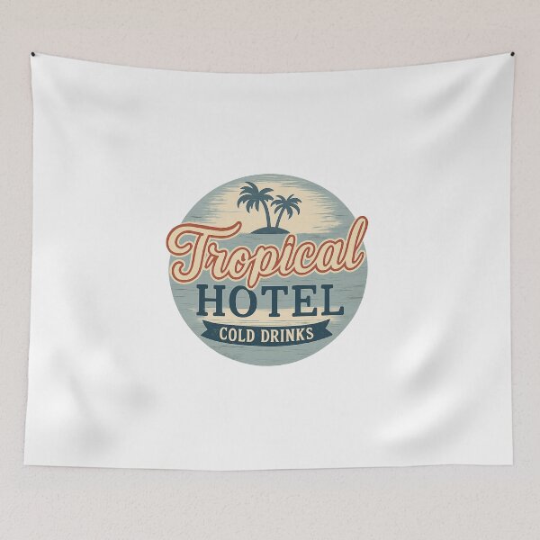 Item preview, Tropical Hotel – Vintage Palm Emblem designed and sold by Fleetwood1994.