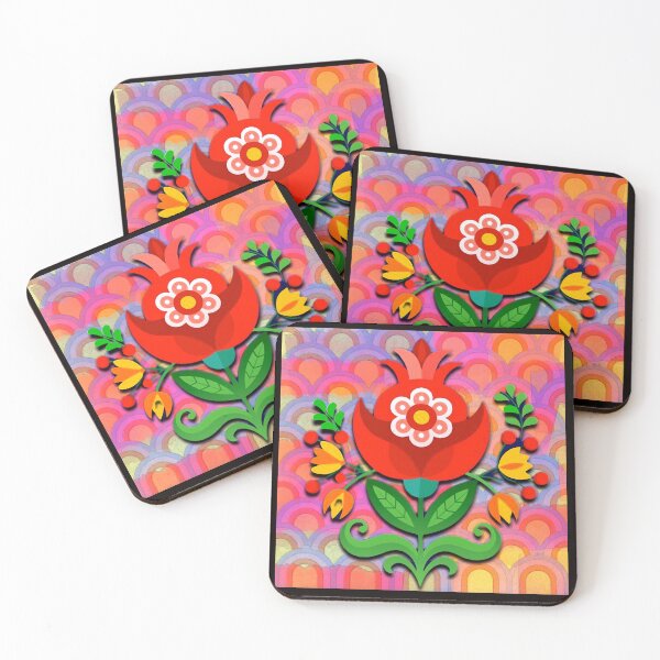 Item preview, Folk Art Flower Pattern designed and sold by ViaARTfactory.