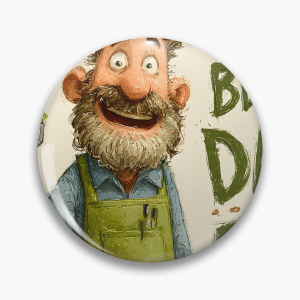 Item preview, Funny cartoon dad holding barbecue tools with Best Dad Ever text. designed and sold by dpsstudio.
