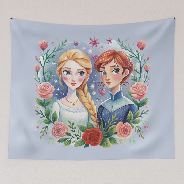 Item preview, Sisters Art Print – Watercolor Best Friends Design Inspired by Frozen Characters designed and sold by MAGICKEY2024.