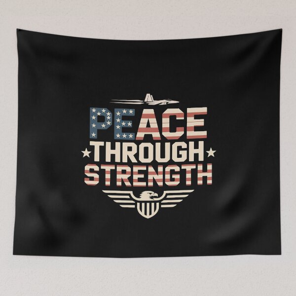 Item preview, Peace Through  - A perfect gift for patriots, veterans, and supporters of strong national defense. designed and sold by ZyziowskyArt.