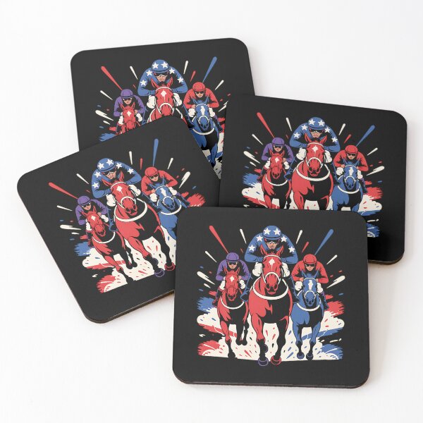 Item preview, Horse Racing Jockey 4th Of July American Flag Usa designed and sold by BakeryDozen.
