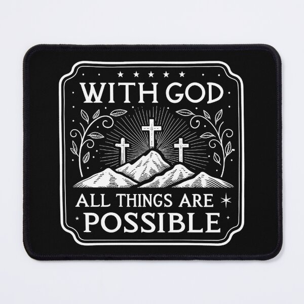 Item preview, Matthew 19:26 With God All Things Are Possible designed and sold by plushism.