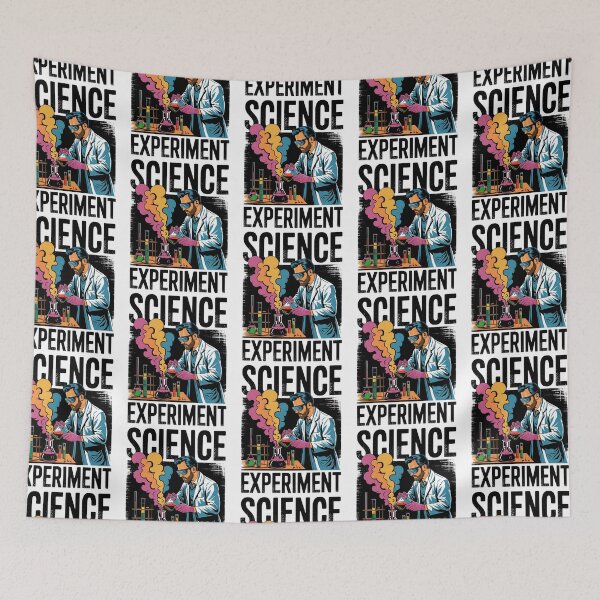 Item preview, Science Experiment – Vibrant Lab Scene with Beakers and Fumes designed and sold by Taans-Creation.