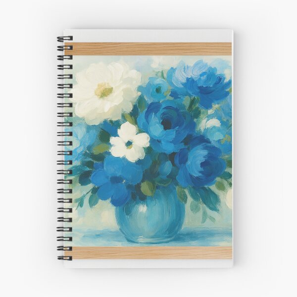Item preview, Susurros en Azul – Bodegón Floral designed and sold by Aesthread.