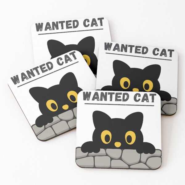 Item preview, Wanted Cat – Mischievous Black Cat designed and sold by YenVision.
