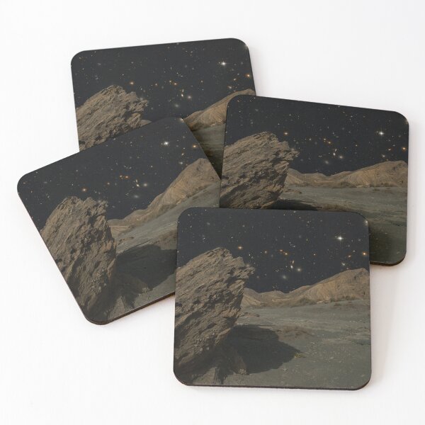 Item preview, Alien Planet Night Sky: Cosmic Desert Landscape -Sci-Fi Art designed and sold by Clavivs.