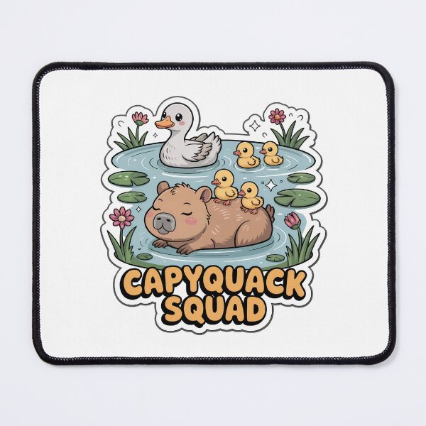 Item preview, Capyquack Squad — Cute Capybara and Ducklings Chibi Sticker designed and sold by Nuist25.