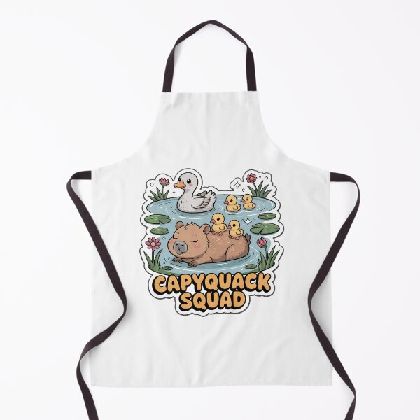 Item preview, Capyquack Squad — Cute Capybara and Ducklings Chibi Sticker designed and sold by Nuist25.