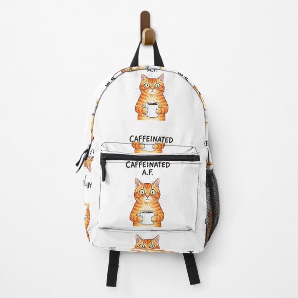 Item preview, Caffeinated AF, coffee, cat, cute , Funnyfits70, retro, vintage, meme, funny, humor designed and sold by FunnyFits70.