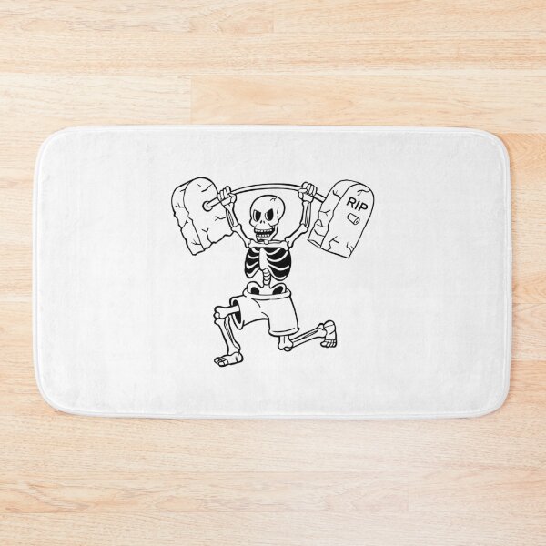 Item preview, Funny Skeleton Lifting Tombstones Weights in Halloween outline designed and sold by StairheadStore.