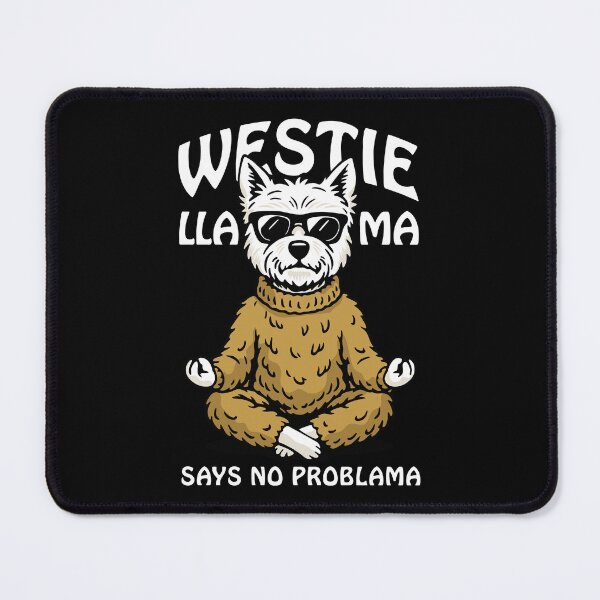 Item preview, West highland white terrier meditates designed and sold by Maud Tee Art.