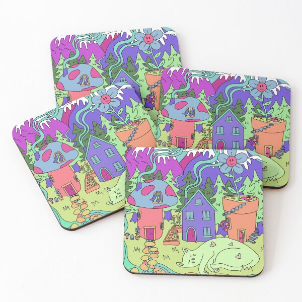 Item preview, Woodland Gnome Town – Fairytale Cottagecore Scene designed and sold by Spotted Doodles.
