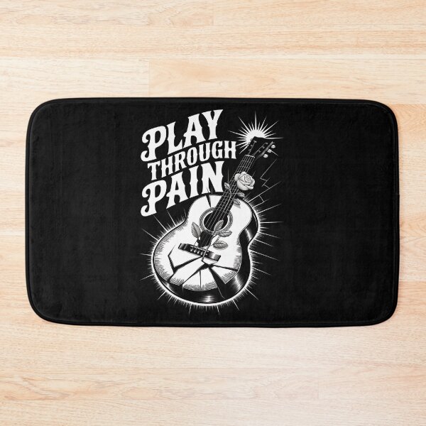Item preview, Play Through Pain – Resilient Cracked Guitar with Floral Motif designed and sold by Taans-Creation.