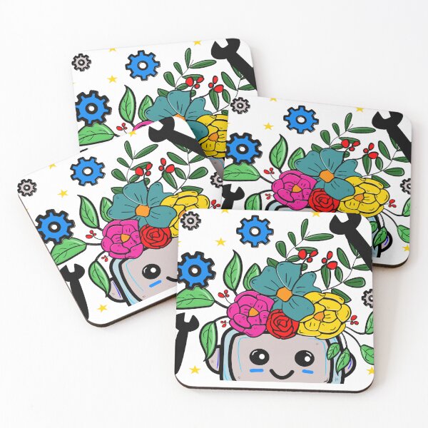 Item preview, "Botanical Bot – Cute AI with Flowers and Gears designed and sold by ForcePrint.