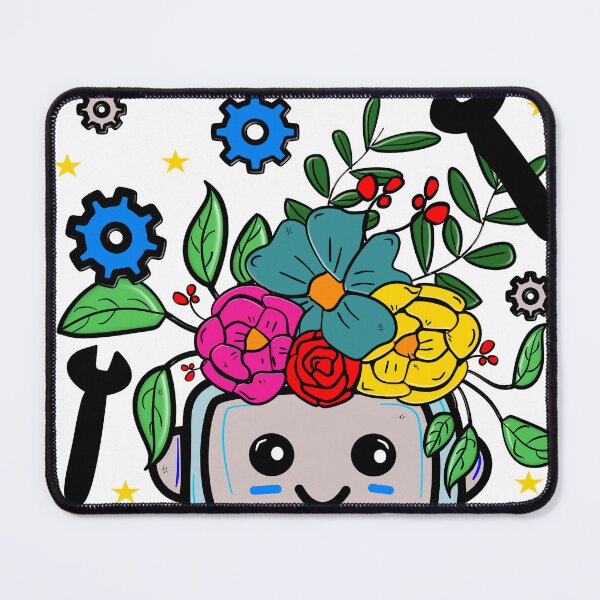 Item preview, "Botanical Bot – Cute AI with Flowers and Gears designed and sold by ForcePrint.