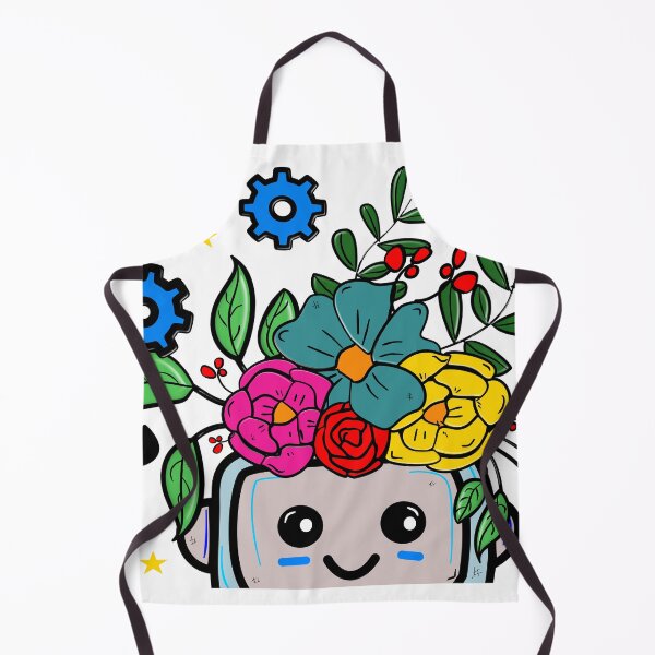 Item preview, "Botanical Bot – Cute AI with Flowers and Gears designed and sold by ForcePrint.