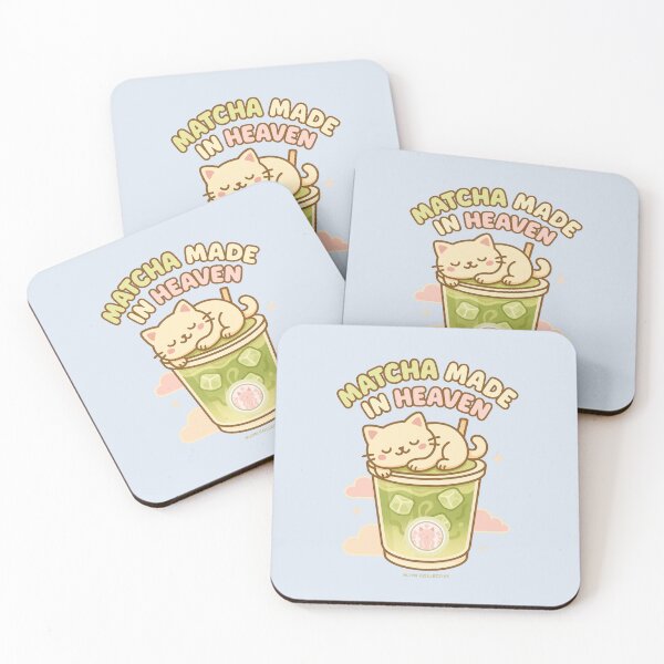Item preview, Matcha Made in Heaven – Sleeping Cat on Iced Matcha Cup designed and sold by MLynCollective.