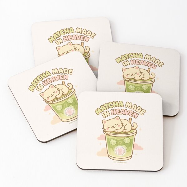 Item preview, Matcha Made in Heaven – Sleeping Cat on Iced Matcha Cup designed and sold by MLynCollective.