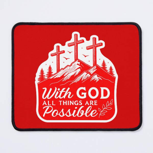 Item preview, Matthew 19:26 With God All Things Are Possible designed and sold by plushism.