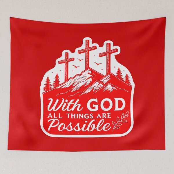 Item preview, Matthew 19:26 With God All Things Are Possible designed and sold by plushism.