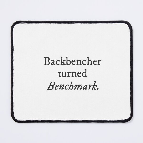 Item preview, Backbencher turned Benchmark - Underdog Quirky Witty Funny Cool Minimalist Typography designed and sold by GraTEEtude.