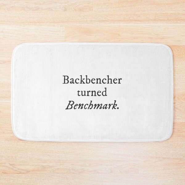 Item preview, Backbencher turned Benchmark - Underdog Quirky Witty Funny Cool Minimalist Typography designed and sold by GraTEEtude.