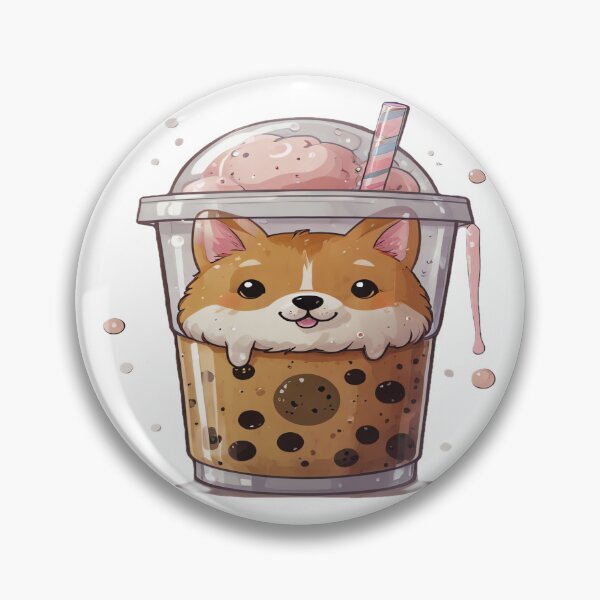 Item preview, Kawaii Shiba Inu Boba Tea designed and sold by Shiwwa.