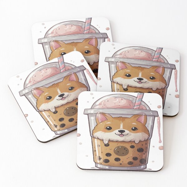 Item preview, Kawaii Shiba Inu Boba Tea designed and sold by Shiwwa.