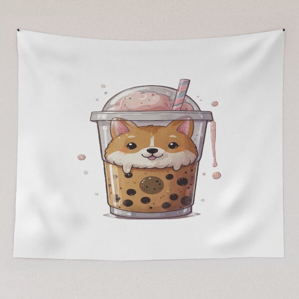 Item preview, Kawaii Shiba Inu Boba Tea designed and sold by Shiwwa.