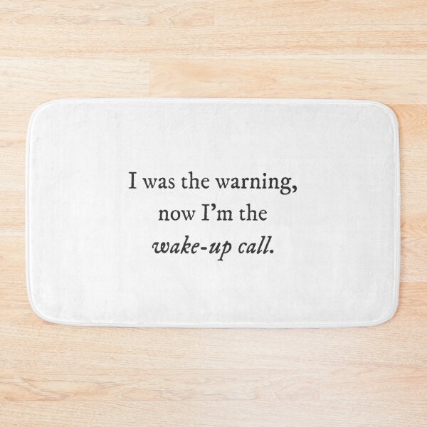 Item preview, I was the warning, now I'm the wake up call - Underdog Quirky Witty Funny Cool Minimalist Typography designed and sold by GraTEEtude.