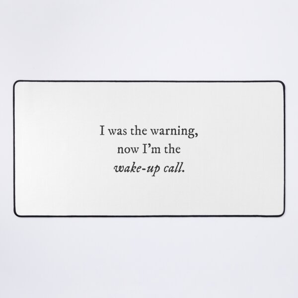 Item preview, I was the warning, now I'm the wake up call - Underdog Quirky Witty Funny Cool Minimalist Typography designed and sold by GraTEEtude.