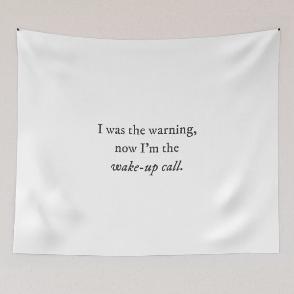 Item preview, I was the warning, now I'm the wake up call - Underdog Quirky Witty Funny Cool Minimalist Typography designed and sold by GraTEEtude.