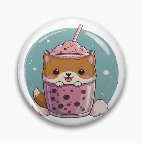 Item preview, Kawaii Shiba Inu Boba Tea designed and sold by Shiwwa.