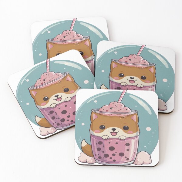 Item preview, Kawaii Shiba Inu Boba Tea designed and sold by Shiwwa.